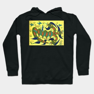 vania has brided a serpent by the beard and rides through town 1983 - Maria Primachenko Hoodie